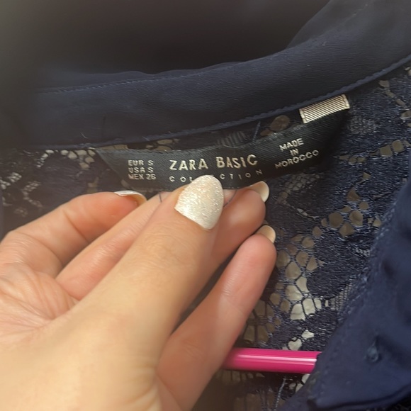 Zara blouse Navy blue size S in good condition - Picture 5 of 6